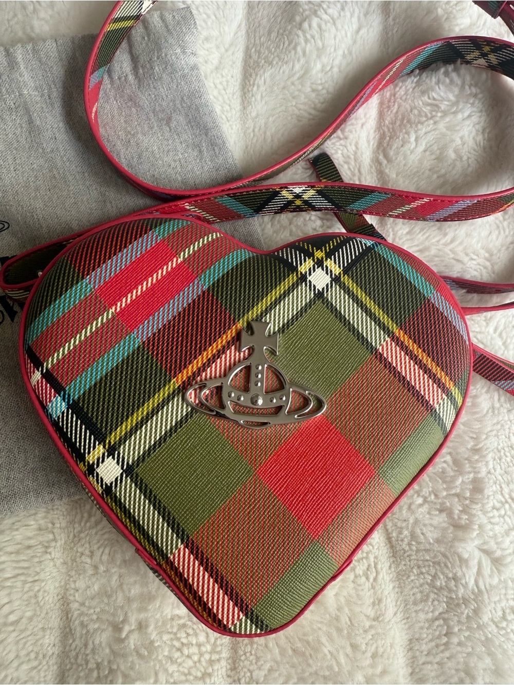 Vivienne Westwood Tartan Heart Crossbody bag